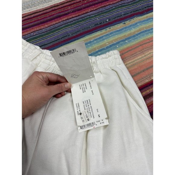 New St John Sport Luxury Track Suit Set Sweatpants Sweatshirt Jacket White Red M - Picture 12 of 16